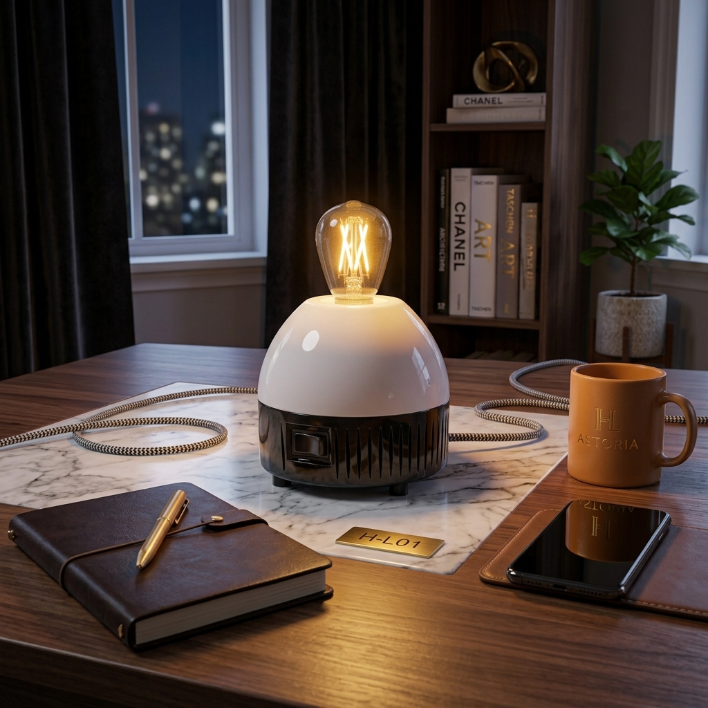 BulbMate portable rechargeable light prototype with a replaceable E27 bulb